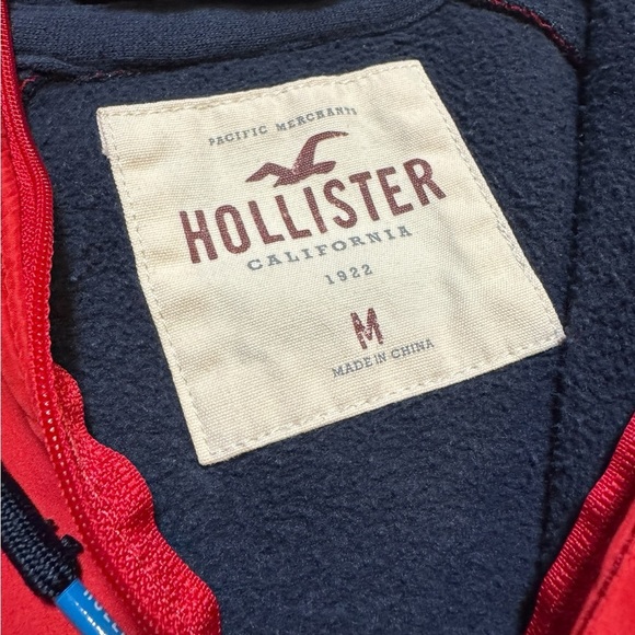 🧢 Y2K Hollister Colorblock Pullover Hoodie Jacket M 🧢 - Picture 2 of 3